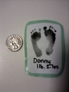 Donnies foot prints